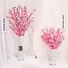 Decorative Flowers Artificial Peach Blossom Branch Spring Plum Cherry Silk Flower Tree Decoration Home Wedding DIY