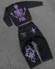 Y2K Jeans Mens Hip Hop Retro Skull Embroidery Washed Baggy Denim Pants Straight Casual Loose Wide Leg Byxor Streetwear 240412