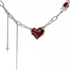 Choker Collier de chaîne d'amour rouge européen et américaine