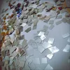 Boyut Özelleştirme Parlatıcı Gümüş Ayna Halı Düğün Koridoru Halı Ev Duvar Tatil Partisi Masa Dekorasyon Paneli