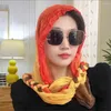 Scarves Long Braid Sunscreen Scarf Korean Ethnic Style Hair Accessories Head Cotton Linen Beach Shawl Women Girls