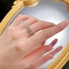 Pierścienie klastra Springlady Vintage 925 Srebrne laboratorium szafirowe szlachetne szlachetne szlachetne pierścionek dla kobiet biżuteria przyjęcia weselnego