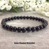 Strand Black Tourmaline Boncuklu Bilezik Takı Premium El Yapımı Streç Doğal Taş 4/6/8/10/12mm Hediye Onun ve onun için