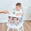 Baby fällbar bärbar matstol med tallriks säkerhetsbälte Barnstrandstol Camping Barn Bekväm matning Baby 240424