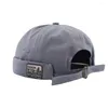 Berretti di cofano per bicchieri berretti retrò cupola melone cotone hip hop cappello docker per uomini donne unisex meccanico