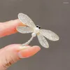 Broschen Vintage Shinny Crystal Strash Pearl Dragonfly Insekt Corsage Pins für Frauen Kleid Seidenschalschmuck Accessoires