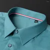 Men's Dress Shirts Long Sleeve Slight Strech Bamboo-fiber Without Pocket Quality Comfortable Standard-fit Smart Casual Shirt