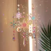 Dekoracje ogrodowe Suncatcher krystaliczny płatek śniegu witrainę tęczy wisząca kryształowe dekoracja ogrodu na zewnątrz świąteczne dekoracja prezent