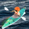 HC 810 RTR 2.4G RC Boat Colorful Paddle Remote Control Rowing LED Lights 360 Driving Dual Modes Waterproof Ship Underwater 240417