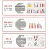 Geperste tang elektricien gereedschap krimpende gereedschap elektrische terminals klem elektronica drukkers connector hand kaken doos 240415