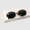 Lunettes de soleil designer pour femmes Lunettes de soleil Louilles de soleil vintage rétro petit cadre rond à la mode extérieure de soleil miroir en métal accessoires MZ137 B4