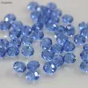 Vidro isywaka azul claro cores 4x6mm 50pcs rondelle austria facetada contas de cristal solto redondo para jóias fazendo entrega de queda otnvu