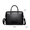 Mens Bag Fashion Business Briefcase For Men Pattern Leather Handbag 14inch Laptop Casual Shoulder Bags 240418