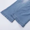 Damen Jeans Jeans Denim solide gerade hohe Taille Stretch Y2K Vintage für Frauen Taillierte 90er Jahre Kleidung