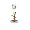 Candle Holders Small Candles Metal Glass Modern Lotus Stand Pedestal Kaarshouder Decorations For Home