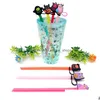 Dricker Straws P Toy 1 St Topper Sile Mold Er Fashion Charms återanvändbar stänkskydd Dammplugg Dekorativ 8mm Party Drop Delivery Hom Dhsz7