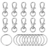Keychains 120st Swivel Lanyard Snap Hook Metal Lobster Clasp with Key Rings3857190