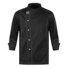 Men Women Kitchen Work Uniform Adult Unisex Chef Jacket Coat Cook el Restaurant Canteen Cake Shop Cafe Shirt Cooking Costume 240412