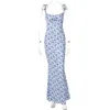 Spring Small Floral Strap Large Swing Dress Wholesale Womens Clothing