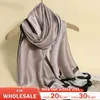 90180cm Woman Silk Scarves Custom Printing Designer Luxury Satin Hijab Head Scarf for Women Long Shawls Ladies 240425