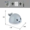 Baby Bath Toys Kids Shower Charges avec des lumières et de l'eau Spray Whale Toy Water Reaction Flash Baby Salle Bath Bath Bath Bath Toy comme cadeau