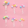 Fournitures de fête Mini Plastic Heart Balloon Cake Topper Cupcake Flags Birthday