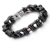 1016 mm de garçons de large Chaîne pour hommes Black Black Biker Motor Motorcycle Link 316L Bracelet en acier inoxydable Gift 9257959