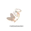 Projektant luksusowy pierścień biżuterii vancllf fanjia seiko róże złoto czyste srebrne białe frytillaria motyl naszyjnik damski