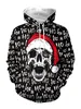 Christmas and Halloween Family Matching Outfits digital print hooded couples casual hoodie