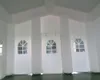 Gaint uppblåsbar bröllopstält Evenemangsfest tält som annonserar byggnadshus med LED -lätta utomhusmarkerings änkor med fläkt
