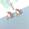 Charms 10 stcs/lot cartoon draken emaille schattige legering hanger accessoire voor vrouwen diy oorbellen ketting sleutelhanging sieraden maken