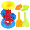 Sand Play Water Fun Divertido de 5 peças Plástico Toy Beach Set Bucket Toy Hourglass para tocar ao ar livre de crianças de praia T240428