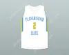 Aangepaste nee Naam Mens Jeugd/Kids Player 2 Playground Elite Aau White Basketball Jersey Top gestikt S-6XL