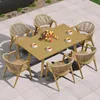 Camp Furniture Modern Garden Outdoor Chairs Leisure Patio Balcony Table Waterproof And Sun-proof Aluminum Alloy Chair