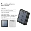 Banques électriques de téléphone portable 4in1 Banque d'alimentation Solar Energy 30000mAh Banque de charge de charge de grande capacité équipée de quatre fils adaptés à l'iPhone Samsung et à Xiaomi J