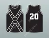 Aangepaste nee Naam Mens Mens Jeugd/Kinderen Zwart en Wit Reclaimed Confederate Flag Basketball Jersey Top gestikt S-6XL