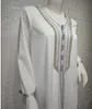 Witte Kaftan Dubai Abaya Turkije moslim hijab -jurk islam Abayas jurken voor vrouwen gewaad Djellaba Caftan Ensemble Femme Musulmane 240422