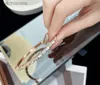 Alto nível original Blgarry Designer Bangles Versão alta Fritillaria Diamond Snake Bone Bracelet V Gold 18K Rose Gold Diamond estreito com o logotipo da marca