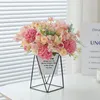 Fleurs décoratives Bouquet Single Fake Flower Simulation Route de mariage Route à main Decoration Home Decoration Rose Pographie