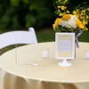 Suministros de fiesta Números de mesa de boda transparentes Señal de bricolaje arqueado a mitad de redondo acrílico en blanco redondo acrílico