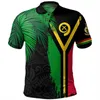 Polos maschile Stampa 3d hawaiane Vanuatu Polo Shirt Uomini Summer Polynesian Modella corta T-shirt