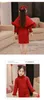 소녀 드레스 중국 스타일의 부모-자녀 청자 벨벳 두꺼운 목도리 여자 패션 년 드레스 여자 옷