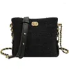 Stume a tracolla in stile europeo Borsa per secchio Fashion Tweed Button Women Borse Classic Black Chain Messenger Shopper Elegante femmina