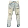 20ss Hm001 Mens Designer Jeans Distressed Ripped Biker Slim Fit Motorcycle Denim for Men s Top Quality Fashion Jean Mans Pants Pour Hommesm8ha