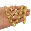 Adixyn African Womens Jewelry Set Gold Color Leaf Classic Muslim Musul Boucles Collier Bracelet Bridal Set N030119 240410