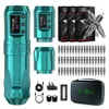 T-Rex Wireless Tattoo Machine Kit Penna batteria con alimentazione portatile da 2400 mAh Nego di cartuccia RL RM Tattoo Forniture 240422