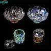 Vätskor 1st Rainbow Crystal Clear Acrylic Liquid Dish Tappen Dish Glass Cup With Lid Bowl för akrylpulvermonomer Nagelkonstverktyg