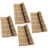 Canecas 4 PCs Ferramentas de cozinha suprimentos sushi rolling bambu tapetes rolo de gadget de cortina