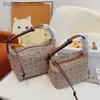 Hoogwaardige originele designer tassen voor Loeweeelry -tas Dames Nieuwe Jacquard geborduurde lunchbox Tas enkele schouder handheld handig klein okselzak opruims met merklogo