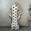 Housofsd Moda Müslüman Abaya Uzun Elbise Ücretsiz Boyut Boubou Tarzı Afrika Dantel Elbise İç ve Eşarplı Kadınlar İçin 240415